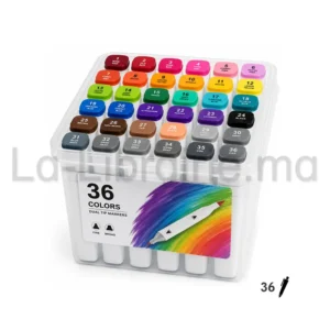 Boîte de 36 marqueurs permanents double tête Sketch Marker
