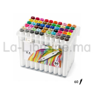Boîte de 60 marqueurs permanents double tête Sketch Marker