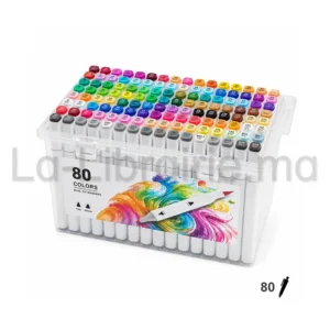 Boîte de 80 marqueurs permanents double tête Sketch Marker