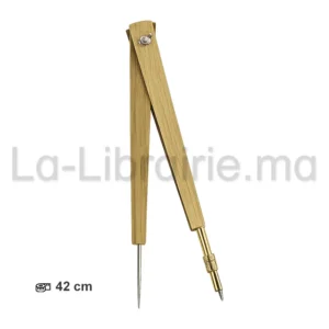 Compas enseignant en bois pour tableau scolaire