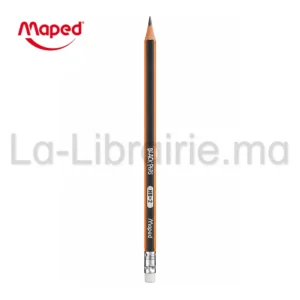 Crayon graphite Maped Black'Peps HB2 avec gomme intégrée