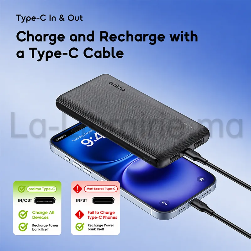 Power bank Oraimo PowerFlow B11 10000 mAh 15 W USB-C OPB-P1102