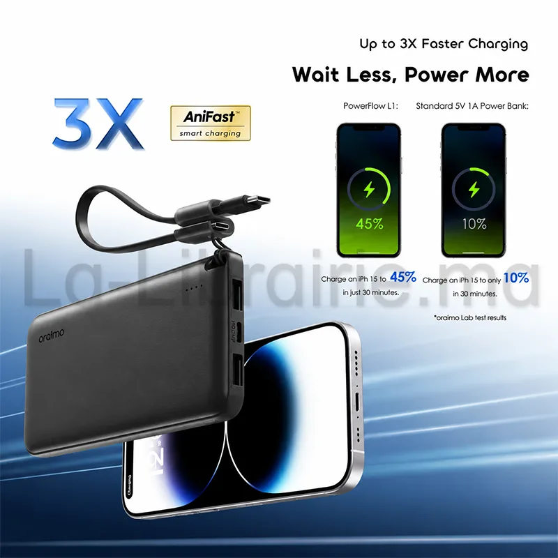 Power bank Oraimo PowerFlow L1 10000 mAh 15 W USB-C OPB-P1103