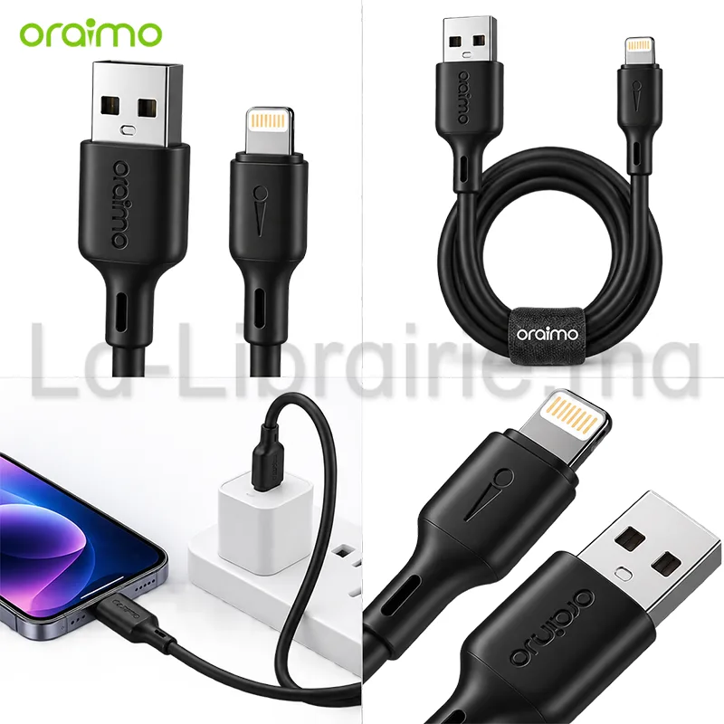Câble Lightning Oraimo RobustLine OCD 114L 12 W 1 m noir